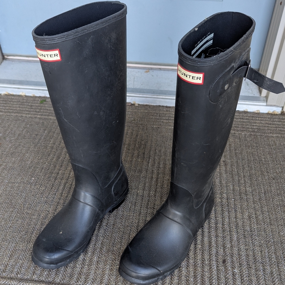 Hunter Black Women's Rain Boots